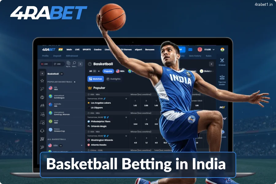 Basketball Betting Options for Users in India via 4raBet