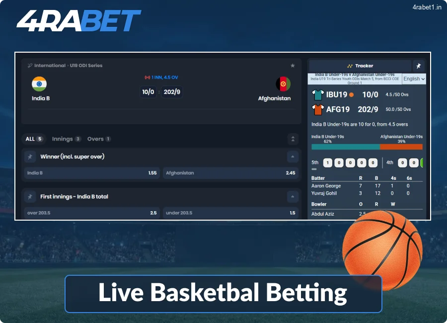 Live Basketball Betting at 4rabet