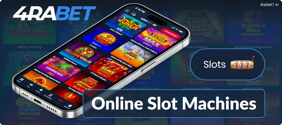Explore a wide variety of online slots on the 4rabet mobile app